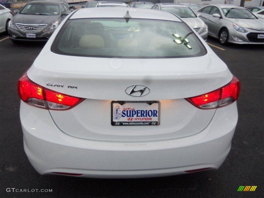 2013 Elantra GLS - Shimmering White / Beige photo #6