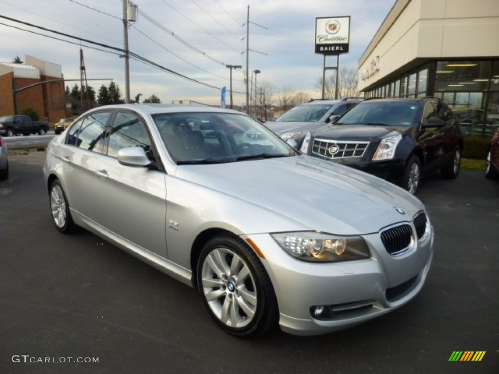2009 3 Series 335xi Sedan - Titanium Silver Metallic / Black photo #1