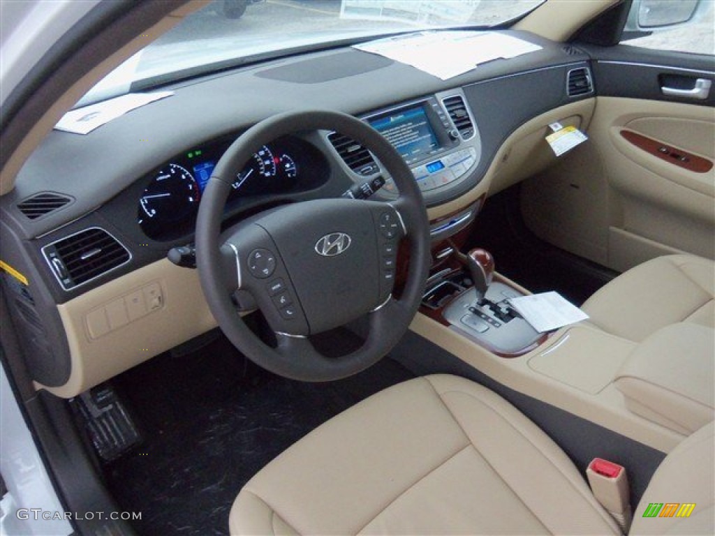 Cashmere Interior 2013 Hyundai Genesis 3.8 Sedan Photo #78189669