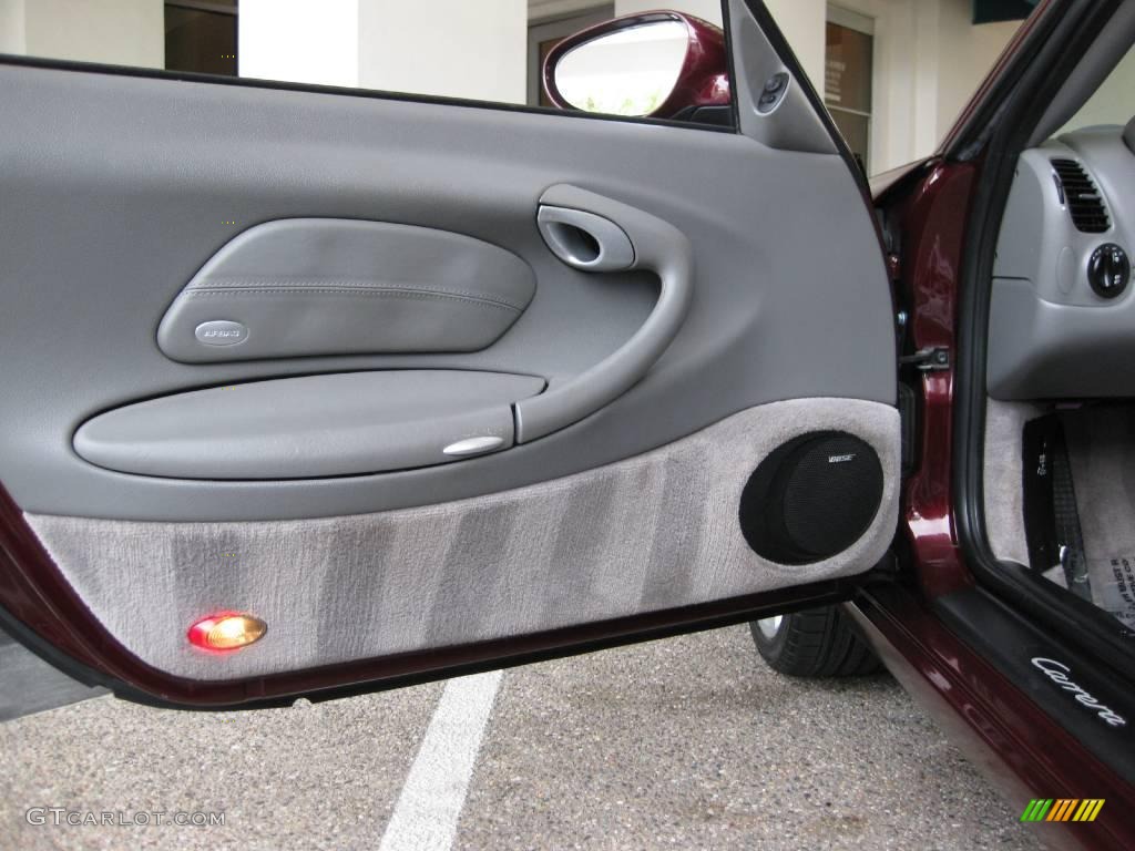 2004 Porsche 911 Carrera Cabriolet Graphite Grey Door Panel Photo #7819051