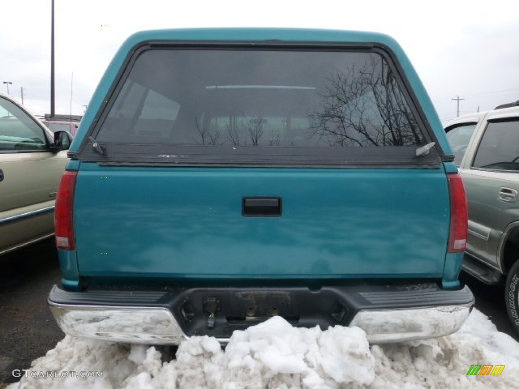 1994 Sierra 1500 SLE Extended Cab 4x4 - Bright Teal Metallic / Beige photo #3