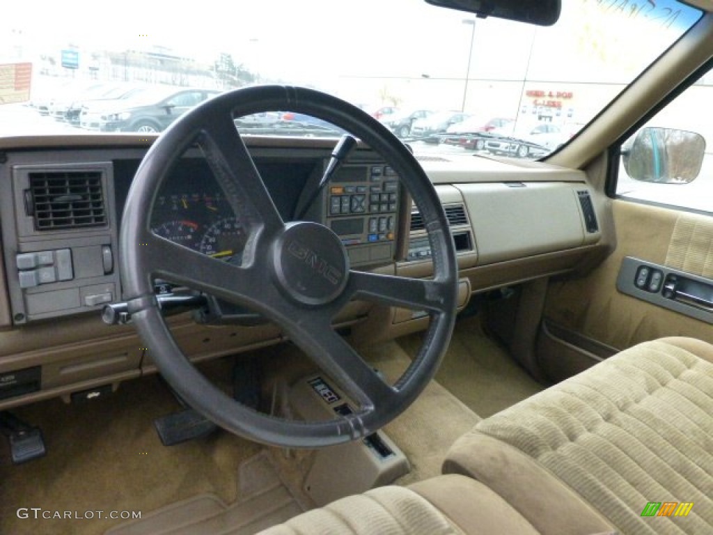 1994 GMC Sierra 1500 SLE Extended Cab 4x4 Beige Dashboard Photo #78191542