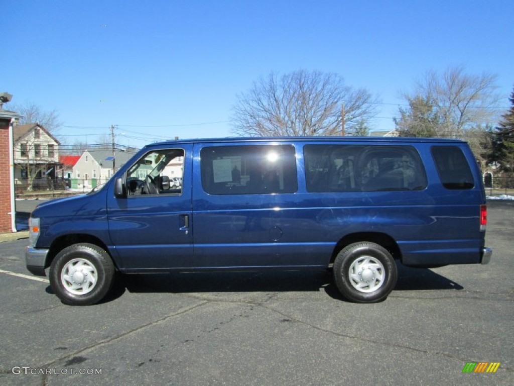 2008 E Series Van E350 Super Duty XLT 15 Passenger - Dark Blue Pearl Metallic / Medium Flint photo #1