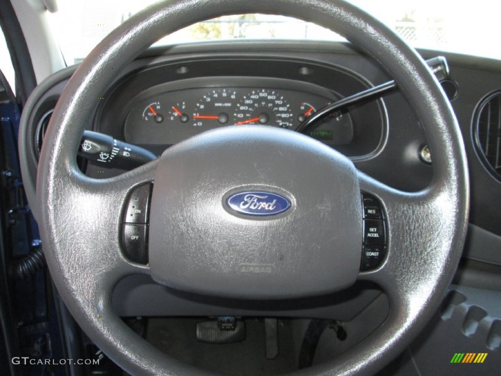 2008 Ford E Series Van E350 Super Duty XLT 15 Passenger Medium Flint Steering Wheel Photo #78191832