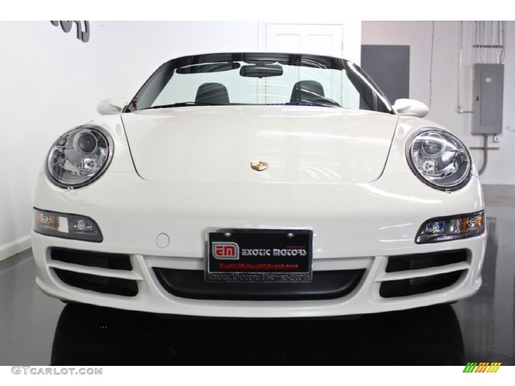 2008 911 Carrera 4S Cabriolet - Carrara White / Sea Blue photo #13