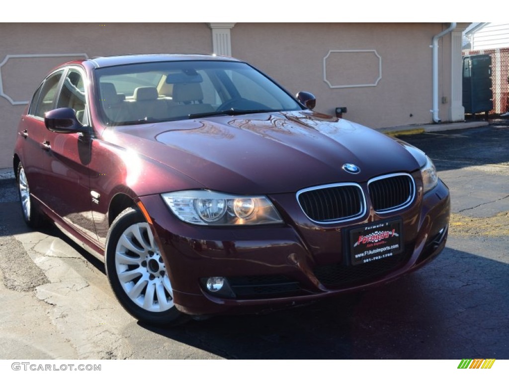 2009 3 Series 328xi Sedan - Barbara Red Metallic / Beige photo #1