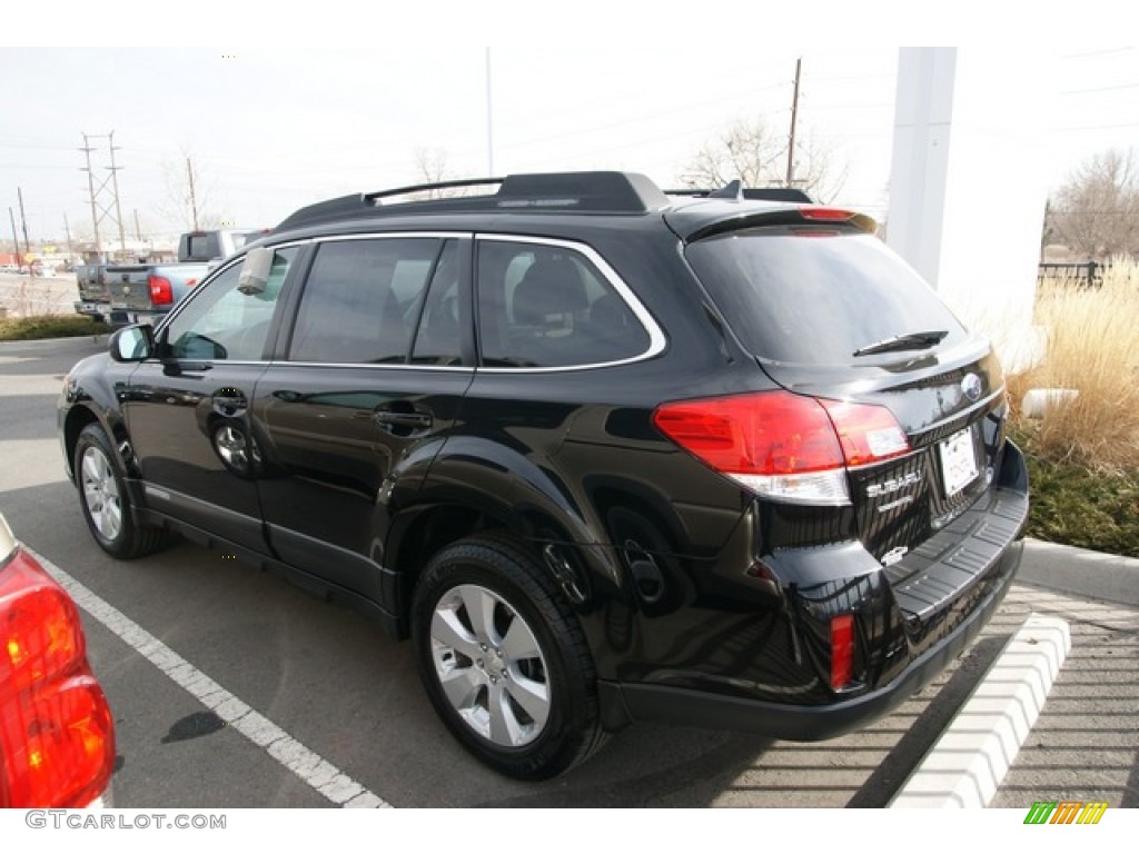 2011 Outback 2.5i Limited Wagon - Crystal Black Silica / Warm Ivory photo #3