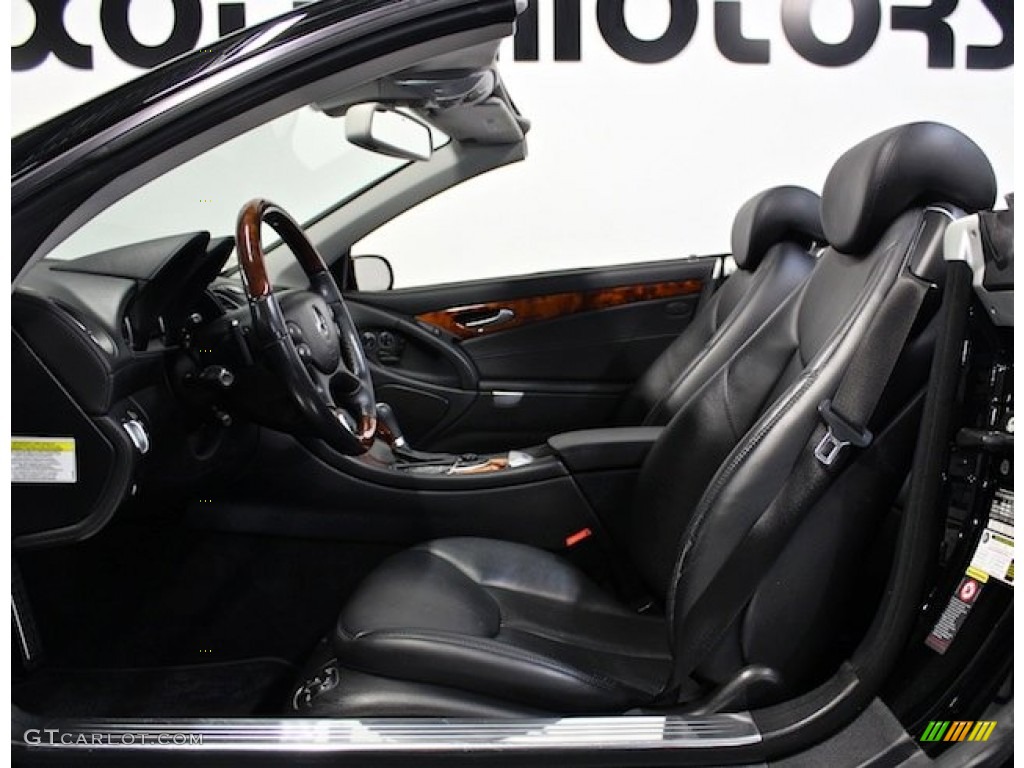 Black Interior 2008 Mercedes-Benz SL 550 Roadster Photo #78195243