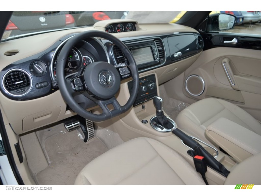 Beige Interior 2013 Volkswagen Beetle Turbo Convertible Photo #78196260
