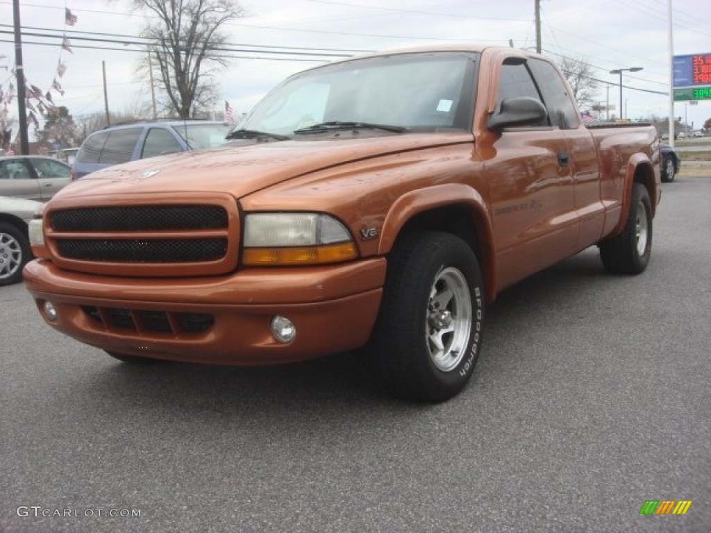 Amber Fire Pearl 2000 Dodge Dakota R/T Sport Extended Cab Exterior Photo #78197221