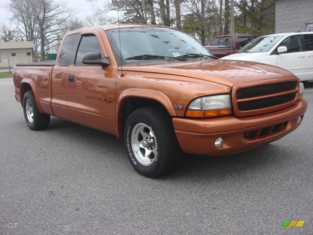 Amber Fire Pearl 2000 Dodge Dakota R/T Sport Extended Cab Exterior Photo #78197364