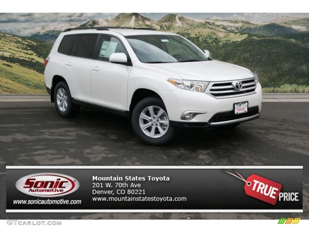 2013 Highlander V6 4WD - Blizzard White Pearl / Ash photo #1