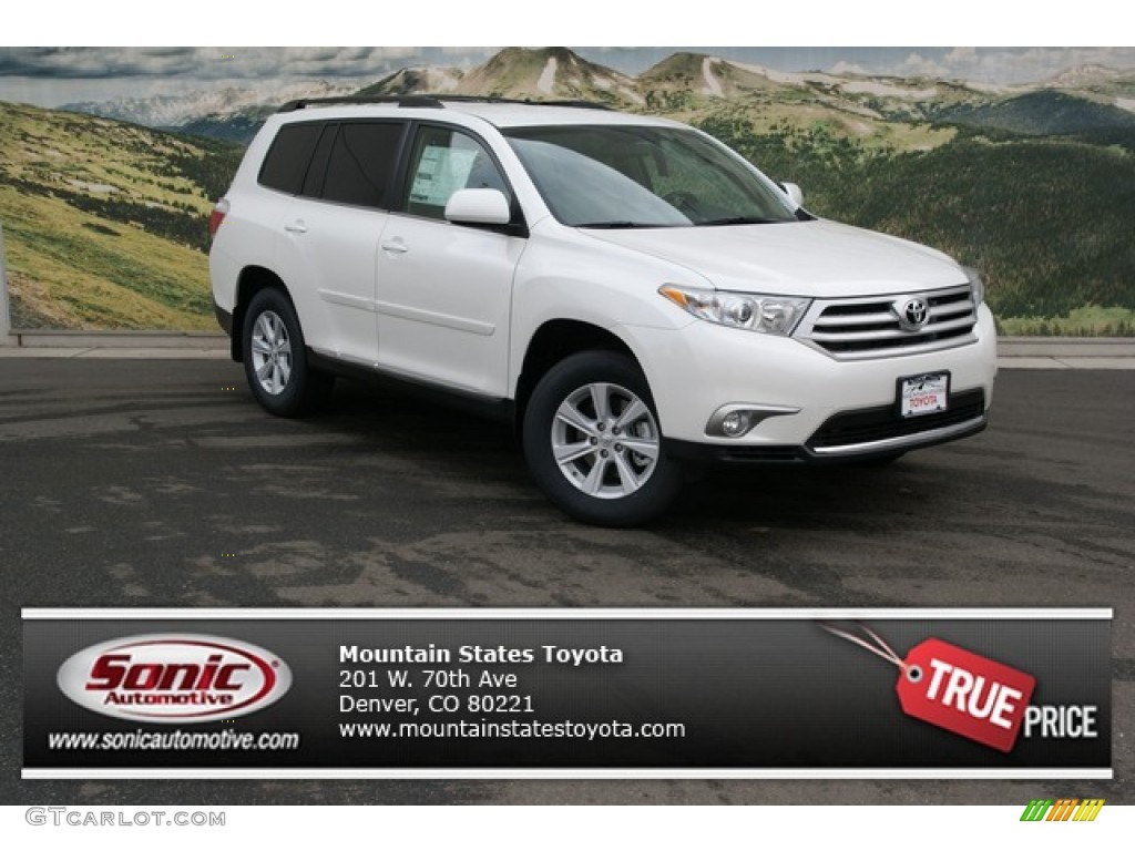 2013 Highlander V6 4WD - Blizzard White Pearl / Sand Beige photo #1