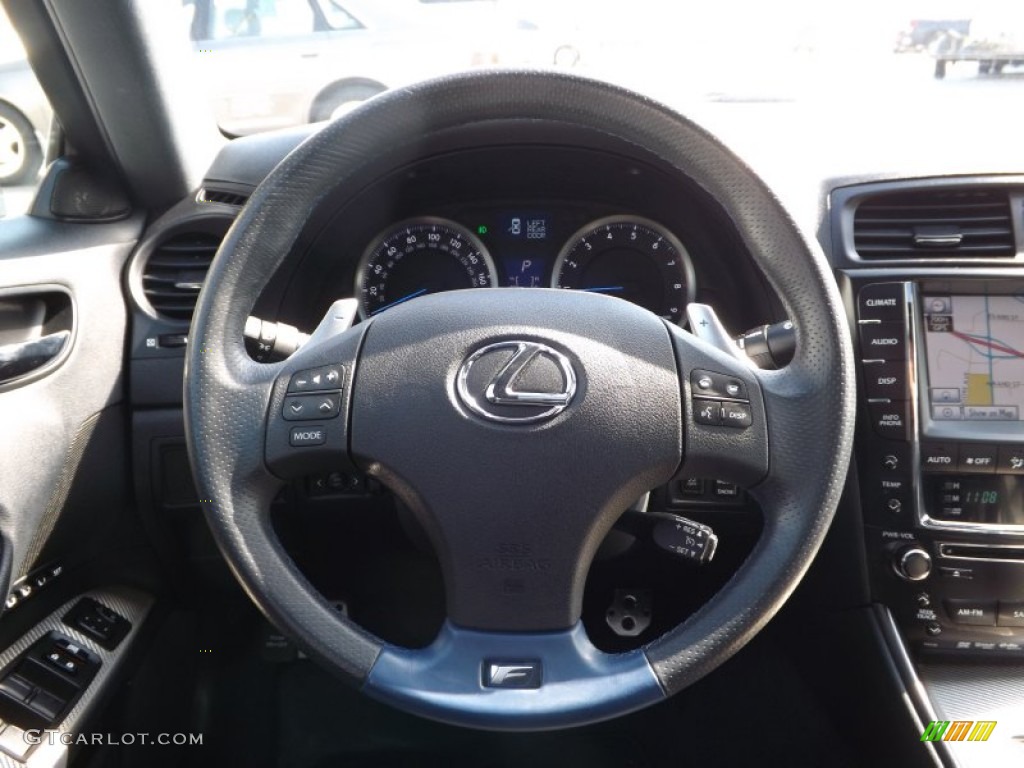 2010 Lexus IS F Black Steering Wheel Photo #78198678
