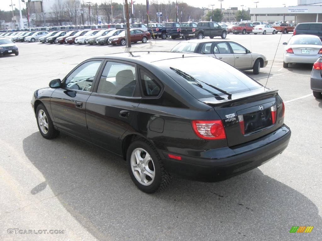 2004 Elantra GT Hatchback - Black Obsidian / Gray photo #3