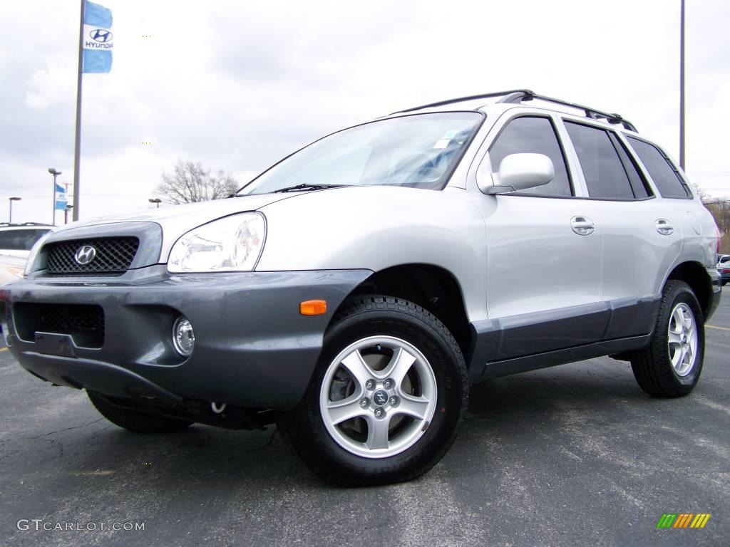 2004 Santa Fe GLS 4WD - Pewter / Gray photo #1