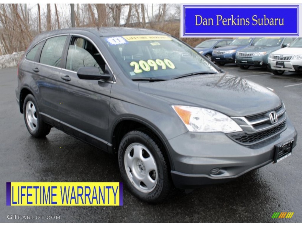 2011 CR-V LX 4WD - Polished Metal Metallic / Black photo #1