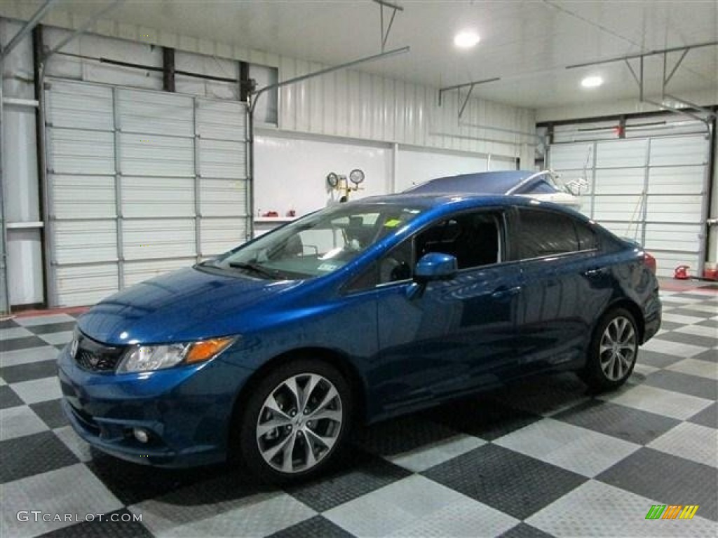 Dyno Blue Pearl 2012 Honda Civic Si Sedan Exterior Photo #78200481