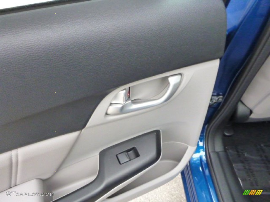 2013 Civic EX-L Sedan - Dyno Blue Pearl / Gray photo #13