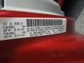  2009 PT Cruiser LX Inferno Red Crystal Pearl Color Code PRH