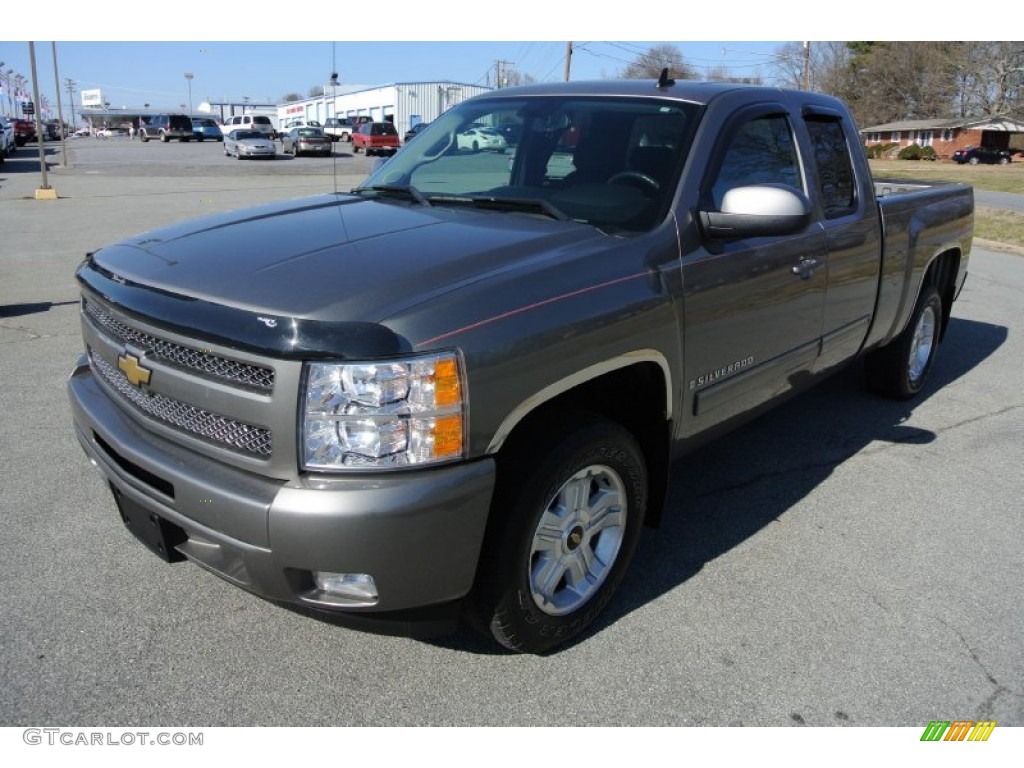 2009 Silverado 1500 LT Extended Cab 4x4 - Graystone Metallic / Ebony photo #1