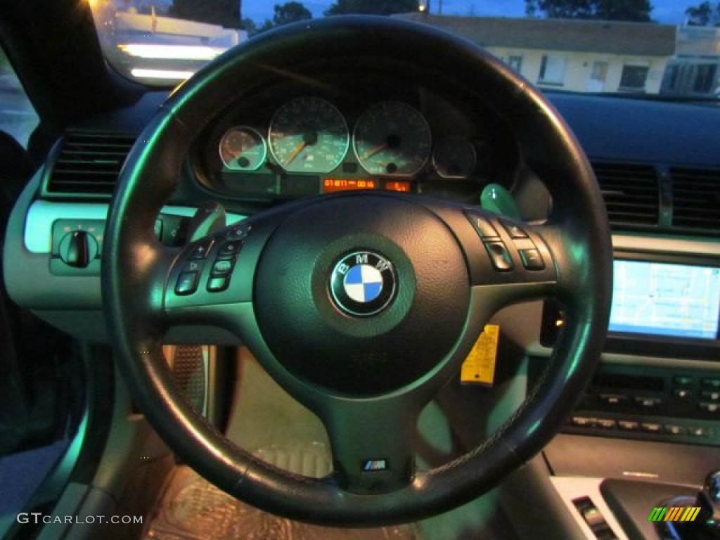 2005 BMW M3 Convertible Grey Steering Wheel Photo #78204103