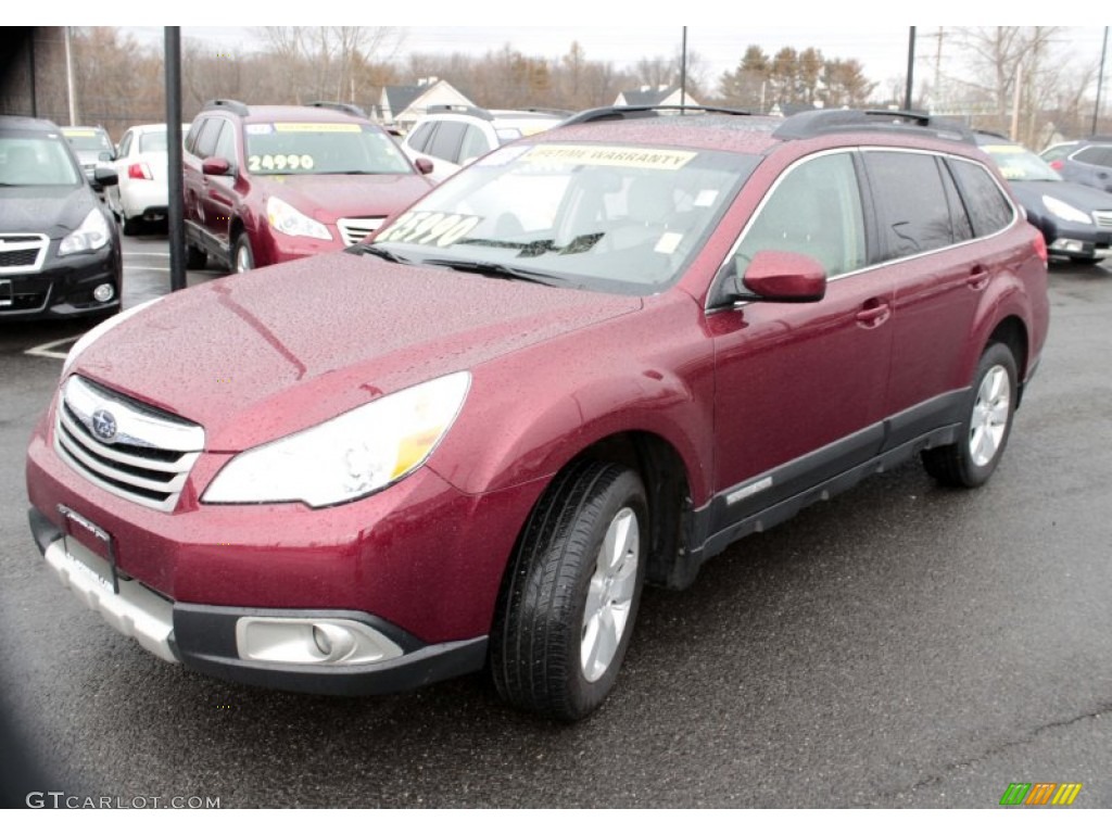 2011 Outback 2.5i Limited Wagon - Ruby Red Pearl / Warm Ivory photo #3