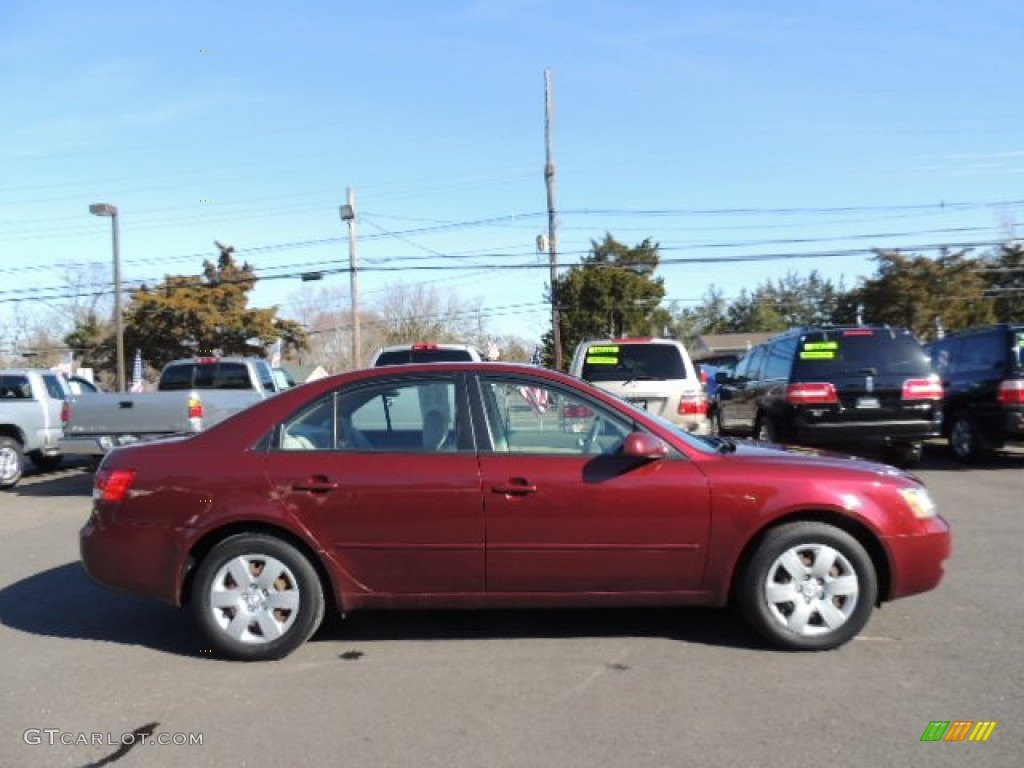 Dark Cherry Red 2007 Hyundai Sonata GLS Exterior Photo #78206377