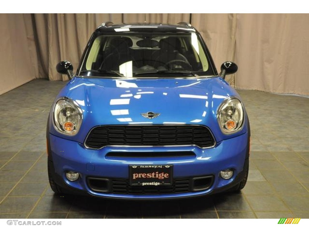 2012 Cooper S Countryman All4 AWD - True Blue Metallic / Carbon Black Lounge Leather photo #3