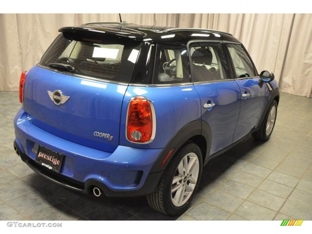 2012 Cooper S Countryman All4 AWD - True Blue Metallic / Carbon Black Lounge Leather photo #6