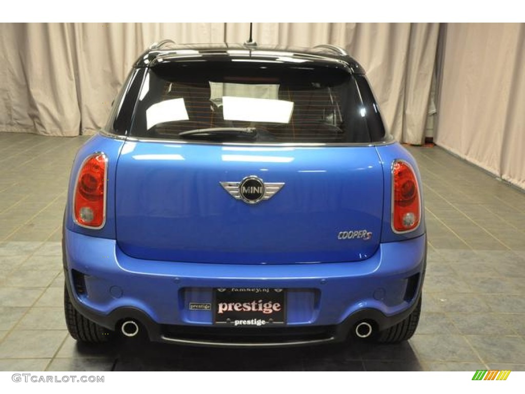 2012 Cooper S Countryman All4 AWD - True Blue Metallic / Carbon Black Lounge Leather photo #8