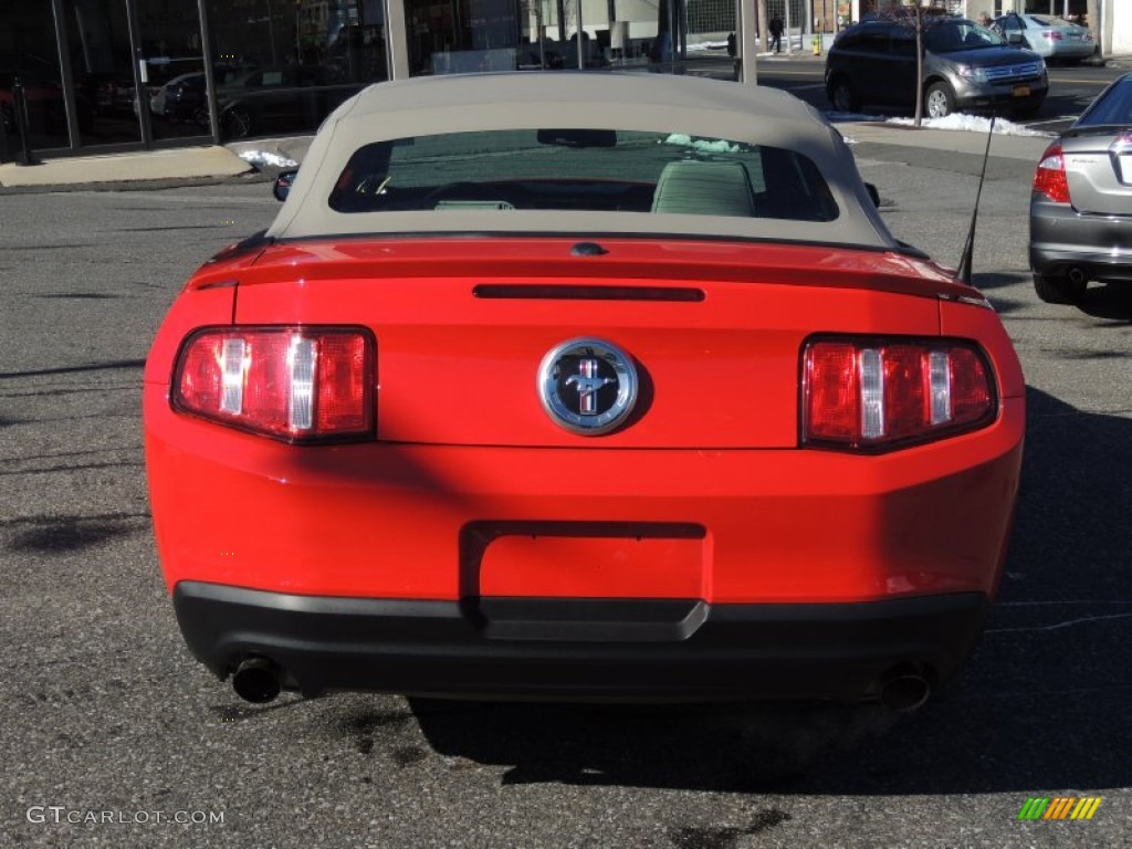 2012 Mustang V6 Premium Convertible - Race Red / Stone photo #8