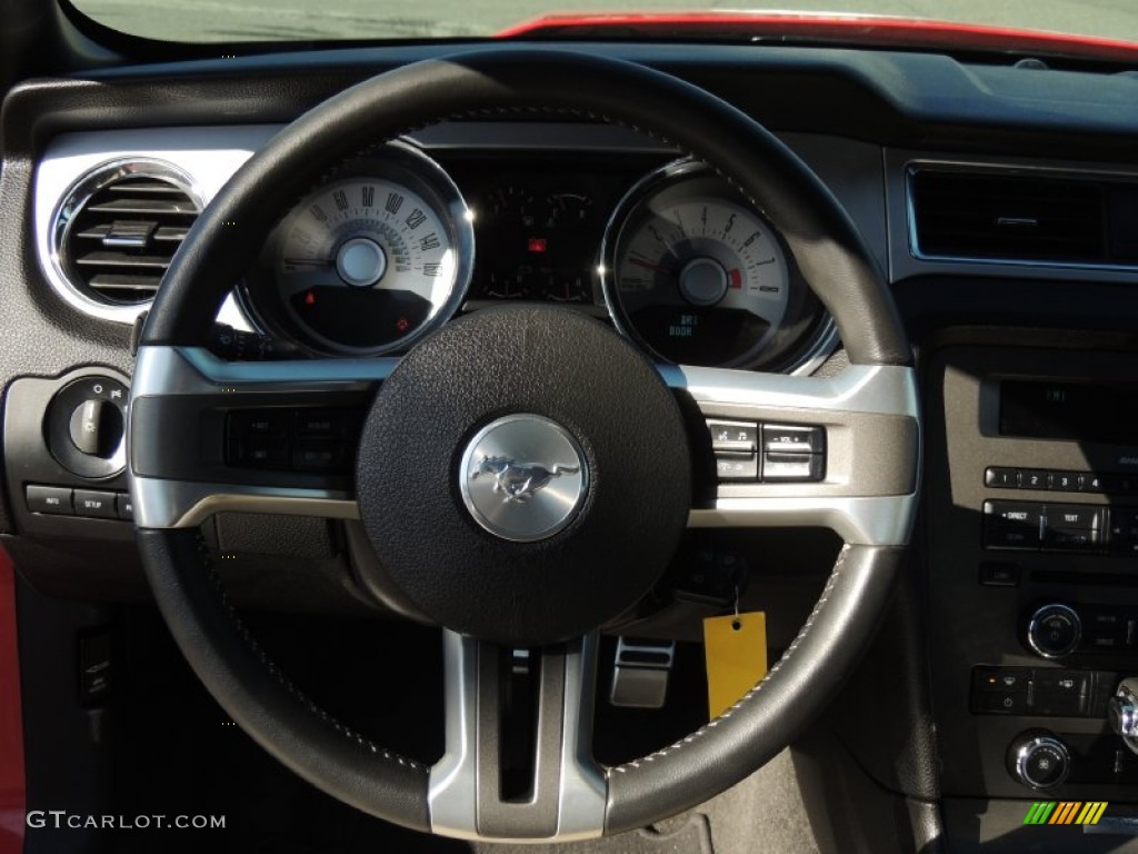 2012 Mustang V6 Premium Convertible - Race Red / Stone photo #20