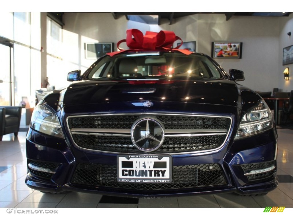 2012 CLS 550 4Matic Coupe - designo Mystic Blue / Almond/Mocha photo #2