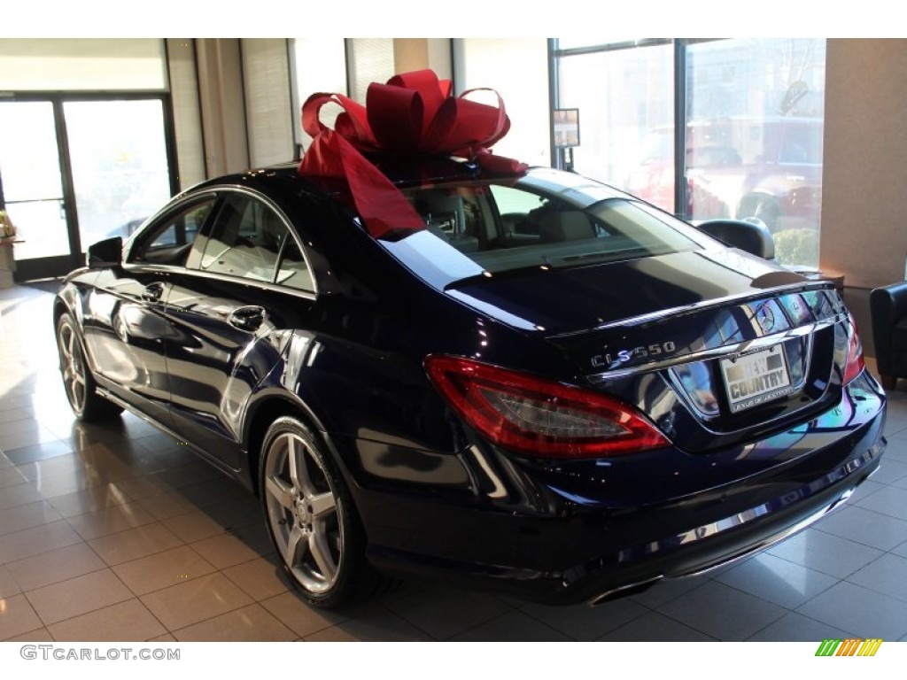 2012 CLS 550 4Matic Coupe - designo Mystic Blue / Almond/Mocha photo #4