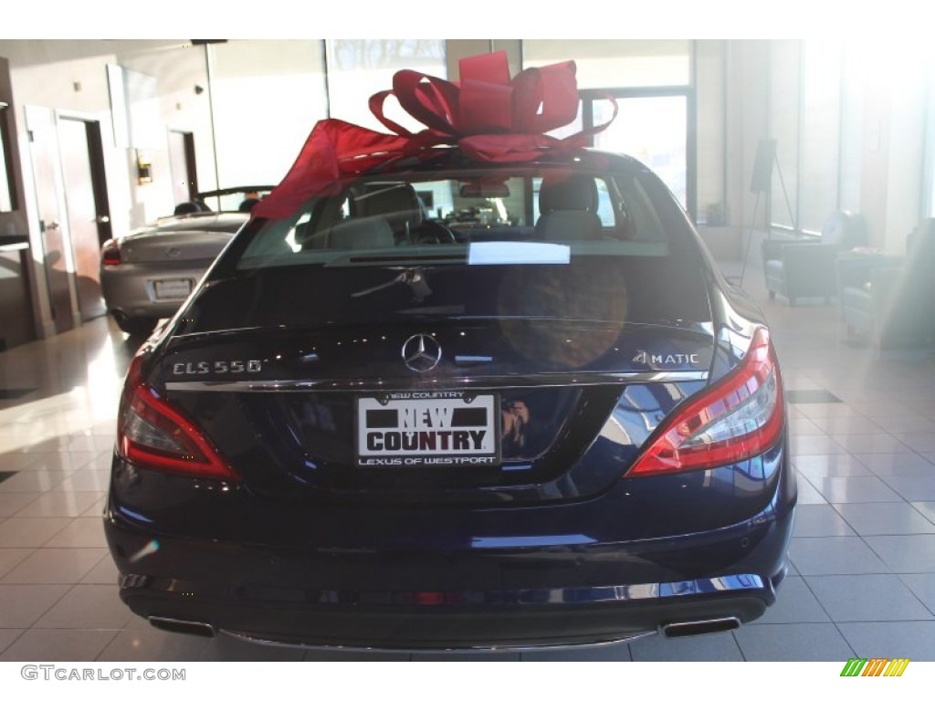 2012 CLS 550 4Matic Coupe - designo Mystic Blue / Almond/Mocha photo #5