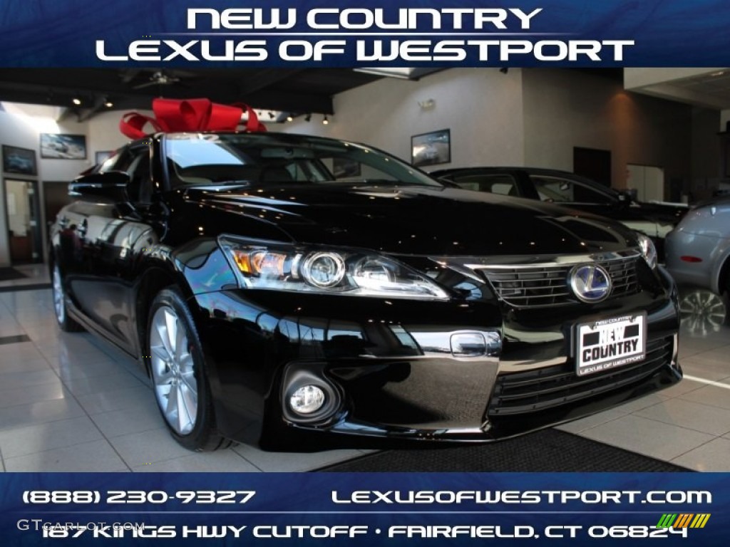 2012 CT 200h Hybrid Premium - Obsidian Black / Black photo #1