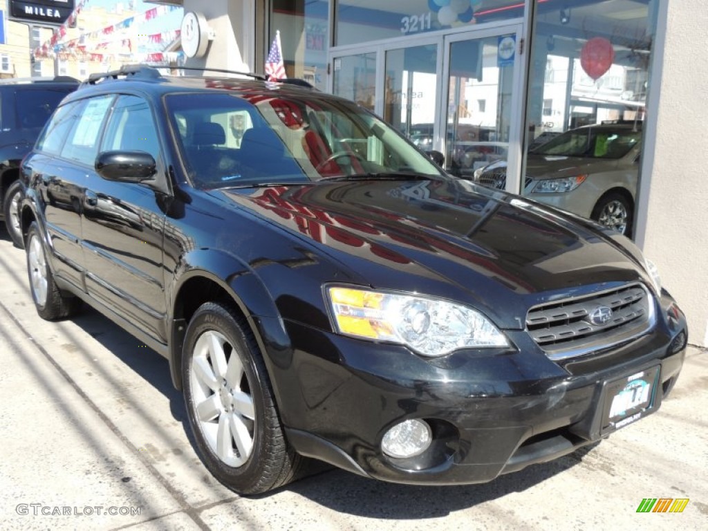 Obsidian Black Pearl 2007 Subaru Outback 2.5i Limited Wagon Exterior Photo #78208539