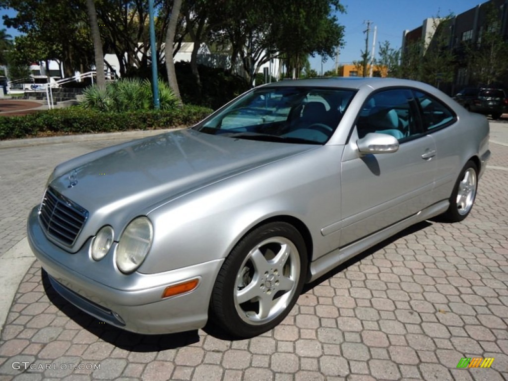 Brilliant Silver Metallic 2002 Mercedes-Benz CLK 430 Coupe Exterior Photo #78208701