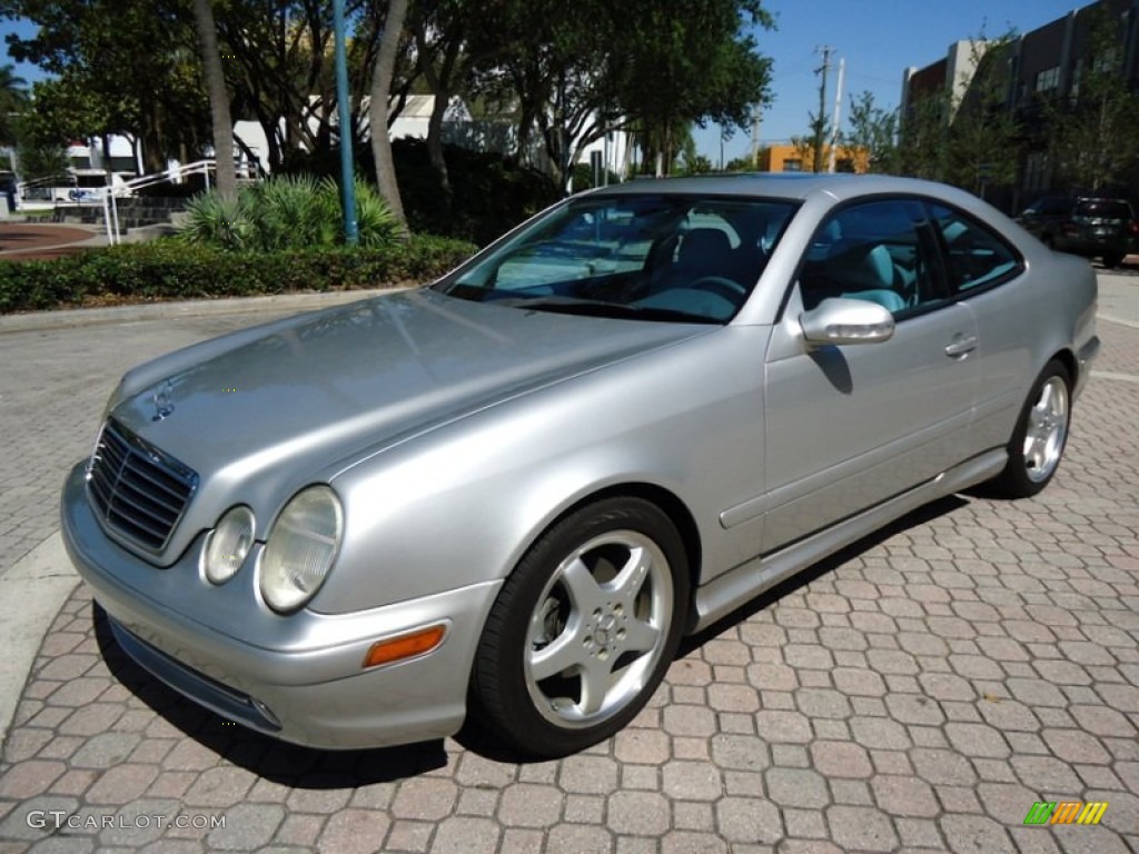 2002 CLK 430 Coupe - Brilliant Silver Metallic / Ash photo #7