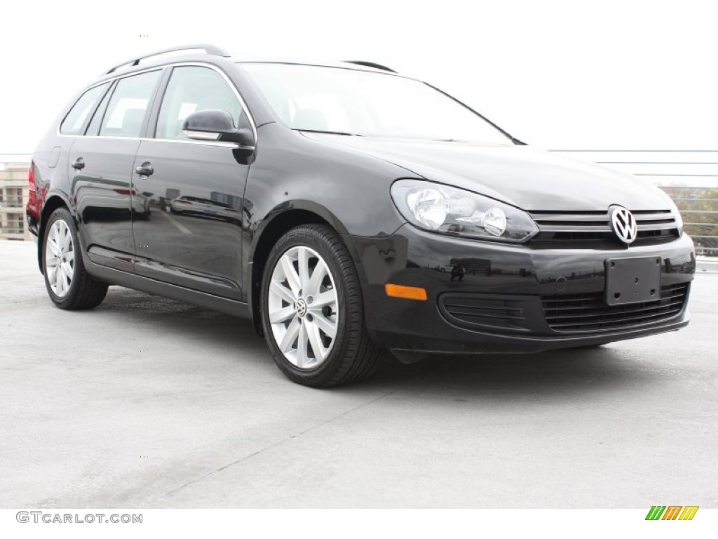 Black Uni 2013 Volkswagen Jetta TDI SportWagen Exterior Photo #78209316
