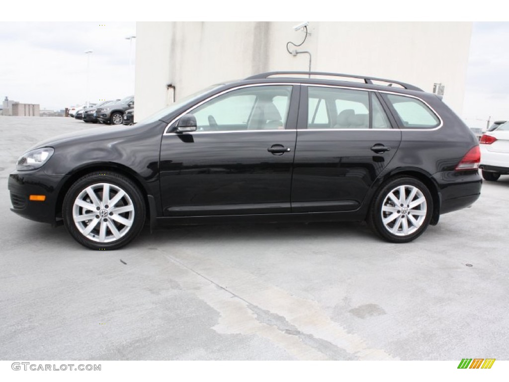 Black Uni 2013 Volkswagen Jetta TDI SportWagen Exterior Photo #78209376