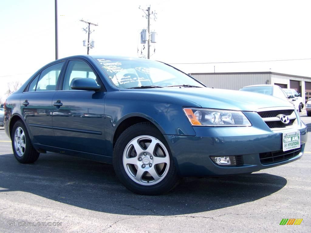 2006 Sonata GLS V6 - Aquamarine Pearl / Gray photo #8