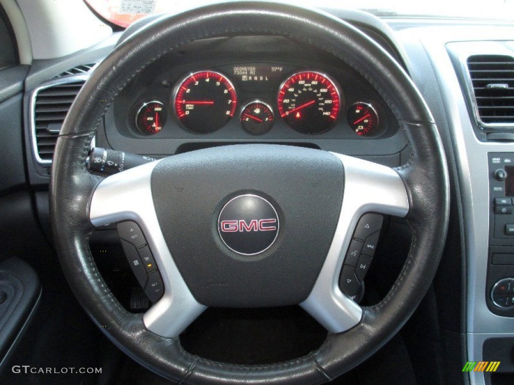 2008 GMC Acadia SLE AWD Ebony Steering Wheel Photo #78210312