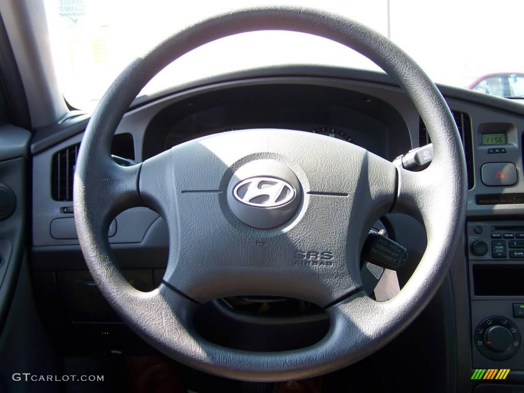 2006 Elantra GLS Sedan - Sterling Silver / Gray photo #14