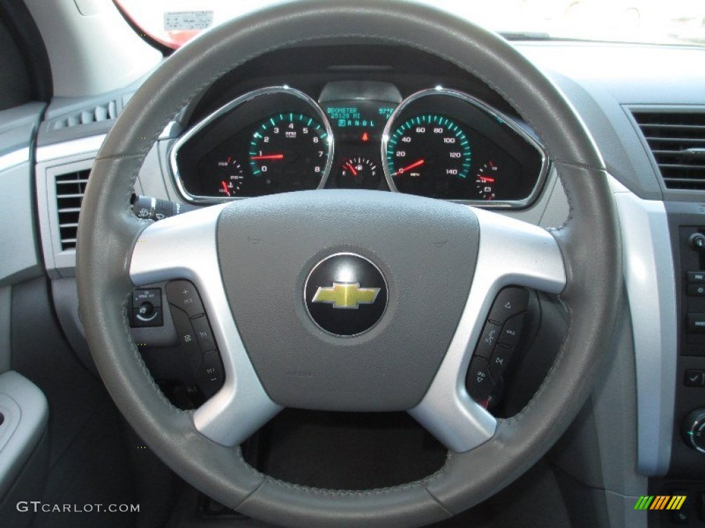 2011 Chevrolet Traverse LT Dark Gray/Light Gray Steering Wheel Photo #78210749