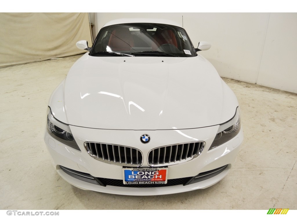 2011 Z4 sDrive35i Roadster - Alpine White / Coral Red photo #5