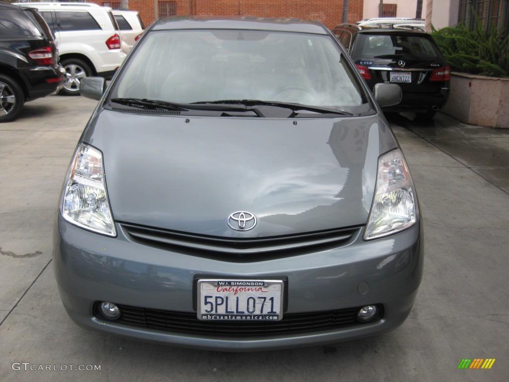 2005 Prius Hybrid - Tideland Gray Green Pearl / Ivory/Brown photo #6