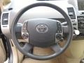 2005 Toyota Prius Ivory/Brown Interior Steering Wheel Photo