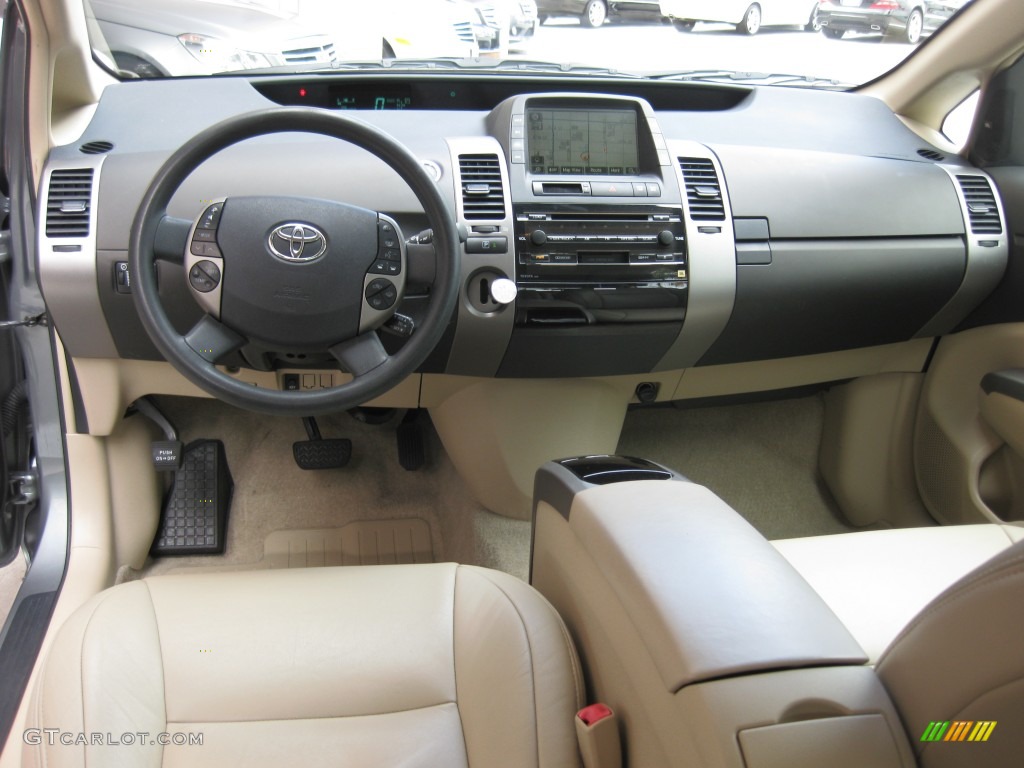 2005 Prius Hybrid - Tideland Gray Green Pearl / Ivory/Brown photo #19